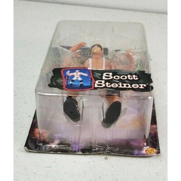 WCW NWO Ring Fighters Scott Steiner action figure Brand New ToyBiz 1999 NOC - Picture 10 of 12
